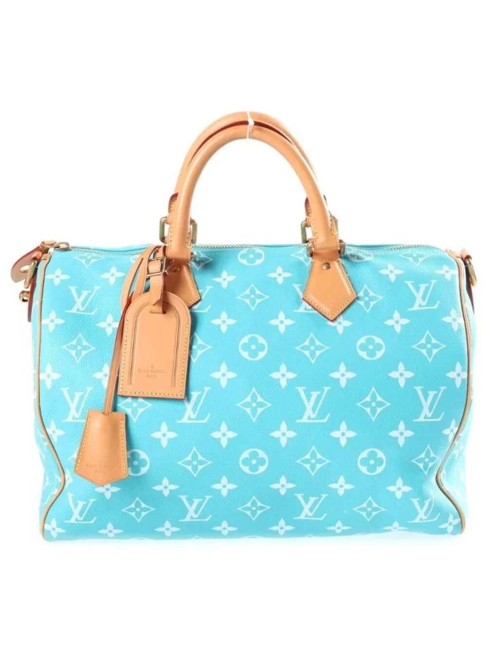 Louis Vuitton Monogram Speedy P9 Bandouliere 40 Boston Bag 2-Way Turquoise